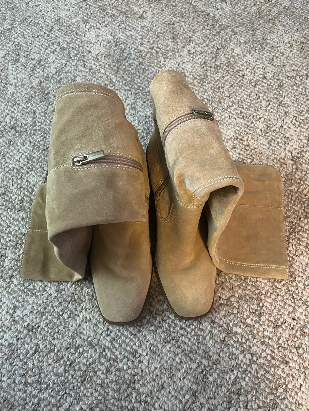 Vince Camuto Suede Over-the-Knee Boots in Camel